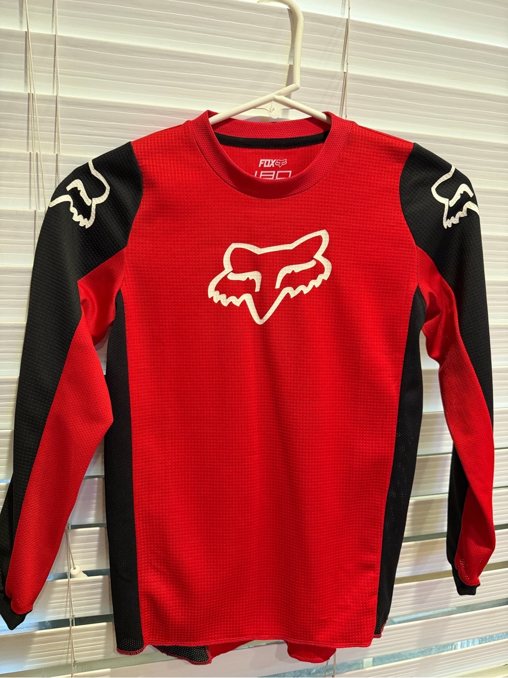 Fox Red and Black Long-Sleeve Motocross Jersey